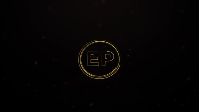Elegant Golden Logo Animation  Initials EP Reveal