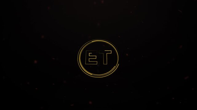 Elegant Gold Logo Animation ET Monogram Reveal