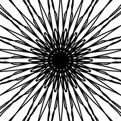 Obraz premium Monochrome Radial Line Art