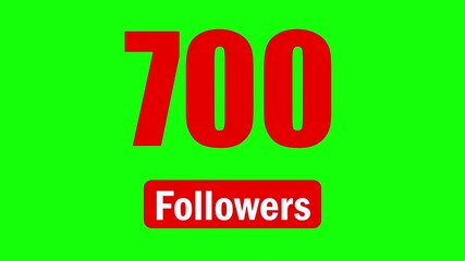 Celebrating 700 followers milestone on a green screen video