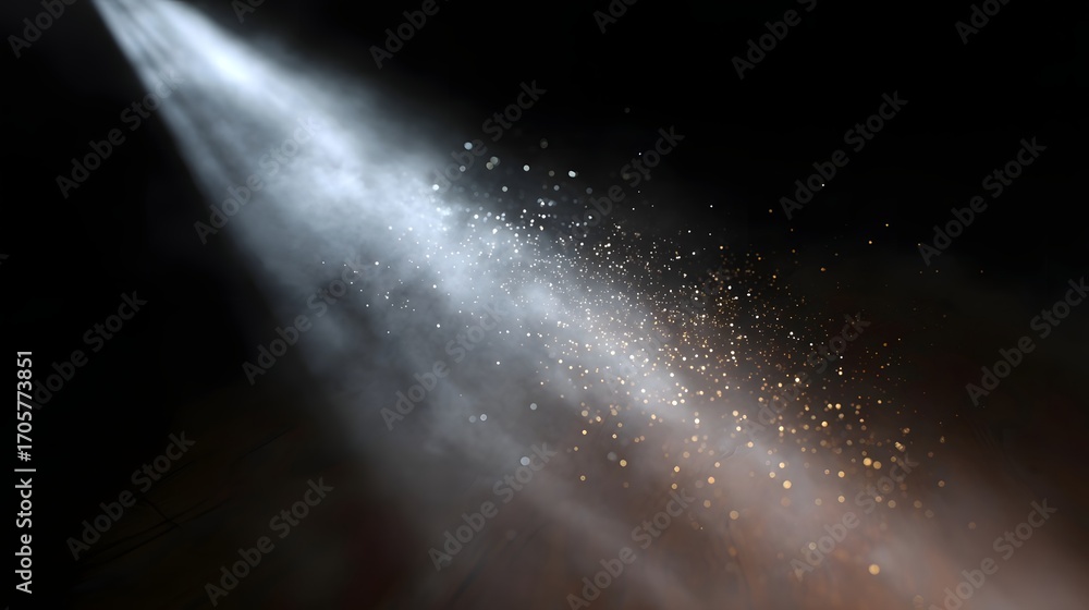 Poster captivating abstract image of a bright light beam piercing through the dark, creating a mesmerizing 