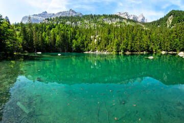 Green Lake, popular hike in Chamonix region, France