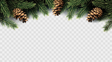 Christmas and New Year background with fir trees.