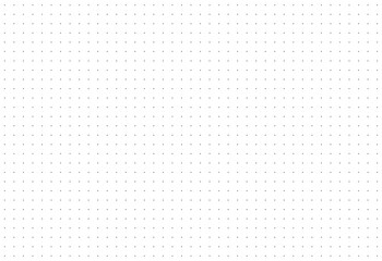 Dotted black squared grid graph paper for notebooks. Dotted wide backdrop. Pattern for bullet journal. Printable sheet.