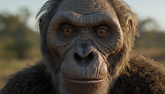 Australopithecus afarensis – Ultra-realistic recreation close-up