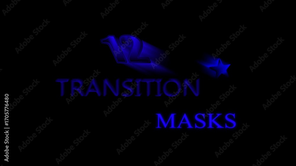 Poster texture 12 versions of modern luma mattes or alpha channels transition masks with a moving digital p