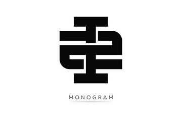 Obraz premium ZT Creative Latter Logo. Monogram Logo Design. Modern Minimal Initials Sing Symbol .