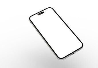 High-quality photo of a modern smartphone with a blank screen, perfect for app presentations or website mockups.