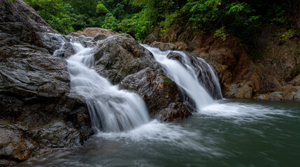 Waterfall in the forest.