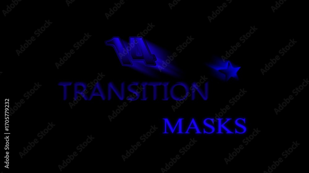 Poster texture 14 versions of modern luma mattes or alpha channels transition masks with a moving digital p