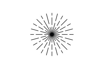 Obraz premium Burst Star Logo with Radiating Line Design