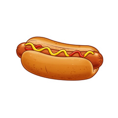 hot dog with mustard