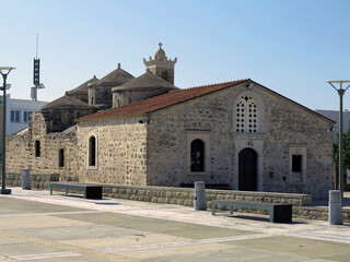17.06.2025 Cyprus, Paphos: Ancient orthodox church in greek byzantine style