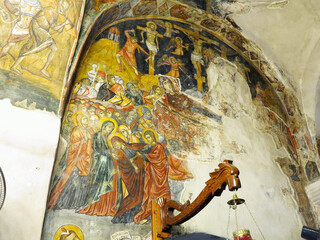 17.06.2025, Paphos, Cyprus: Ancient painting in the Orthodox church
