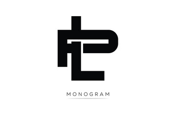 PL Creative Latter Logo. Monogram Logo Design.  Modern Minimal Initials Sing Symbol .