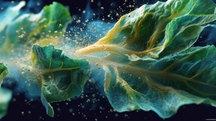 Fototapeta premium Dynamic Splash of Fresh Greens