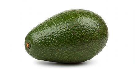 Ripe Green Avocado Isolated on White Background Food Photography