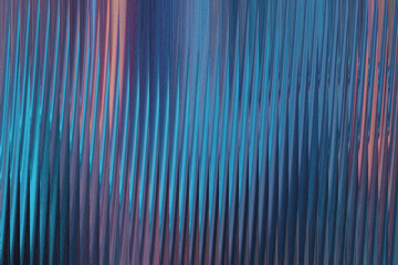 A textured background with vertical ribbed patterns in shades of blue, teal, and hints of pink and orange, creating a shimmering, abstract effect