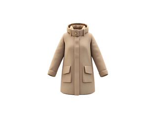 3D Coat Model PNG with Transparent Background
