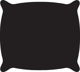 Pillow icon silhouette symbol of comfort, sleep, rest, relaxation, and cozy bedroom essentials.