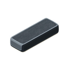 Illustration of black and gray foot file for pedicure isolated on transparent background