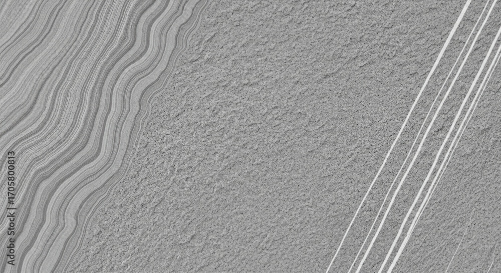 Poster Gray Marble Texture Combination with Wavy Lines and Granular Surface Pattern