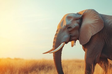 elephant animal with a copy space
