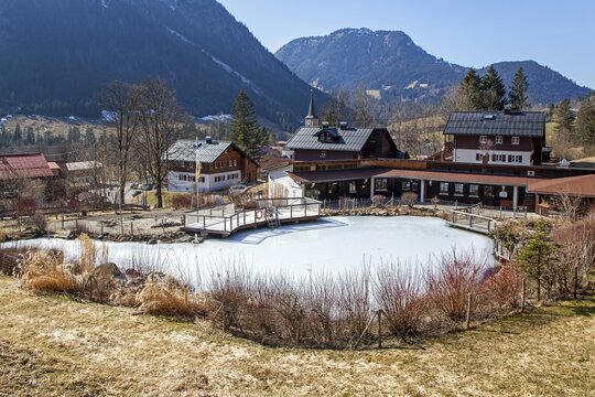 Spa and Kneipp garden, Prinze Gumpe, Hinterstein, Bad Hindelang, Oberallg&auml;u, Allg&auml;u, Bavaria, Germany