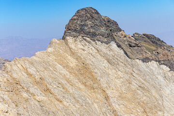 The scenic view of Reşko summit in the Sat (Cilo) mountains, Serpel and Horgedim plateau with its glaciers and glacier rivers in Hakkari, Turkey.