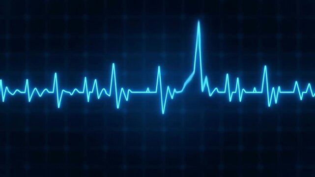 Minimalist ECG Line Art for Medical Themes