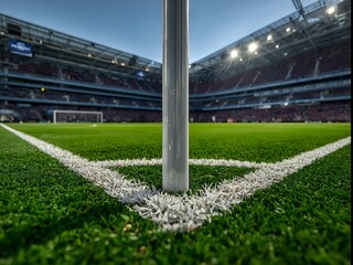 Experience the energy of a vibrant soccer stadium, perfect for sports branding and athletic events