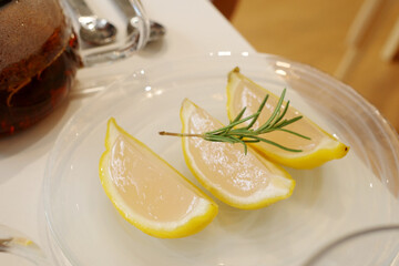 lemon jelly dessert sweets korea cafe tea time