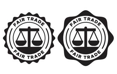 Fair Trade Label Vector Design | Fair Trade Badge Stamp | Ethical Business Seal Badge Icon