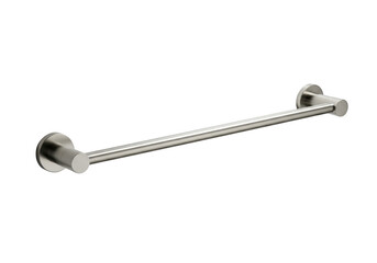 Stainless steel towel bar isolated on transparent background