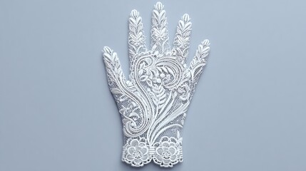 Obraz premium Ornate white lace glove, detailed design