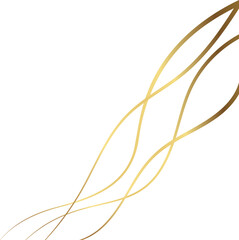 Gold Gradient Vector Corner Element
