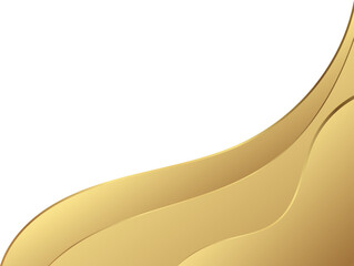 Gold Gradient Vector Corner Element