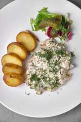 Delicious Meal on a White Plate