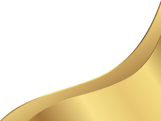 Gold Gradient Vector Corner Element