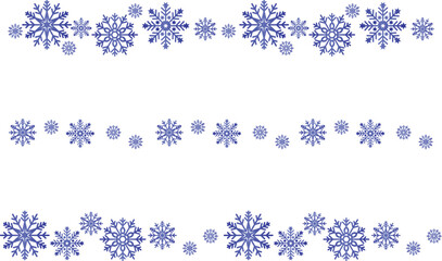 Christmas border. Snowflake banner for Christmas decoration 