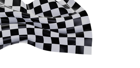 Fototapeta premium High-quality image of a waving checkered flag, perfect for sports, racing, and victory themes.