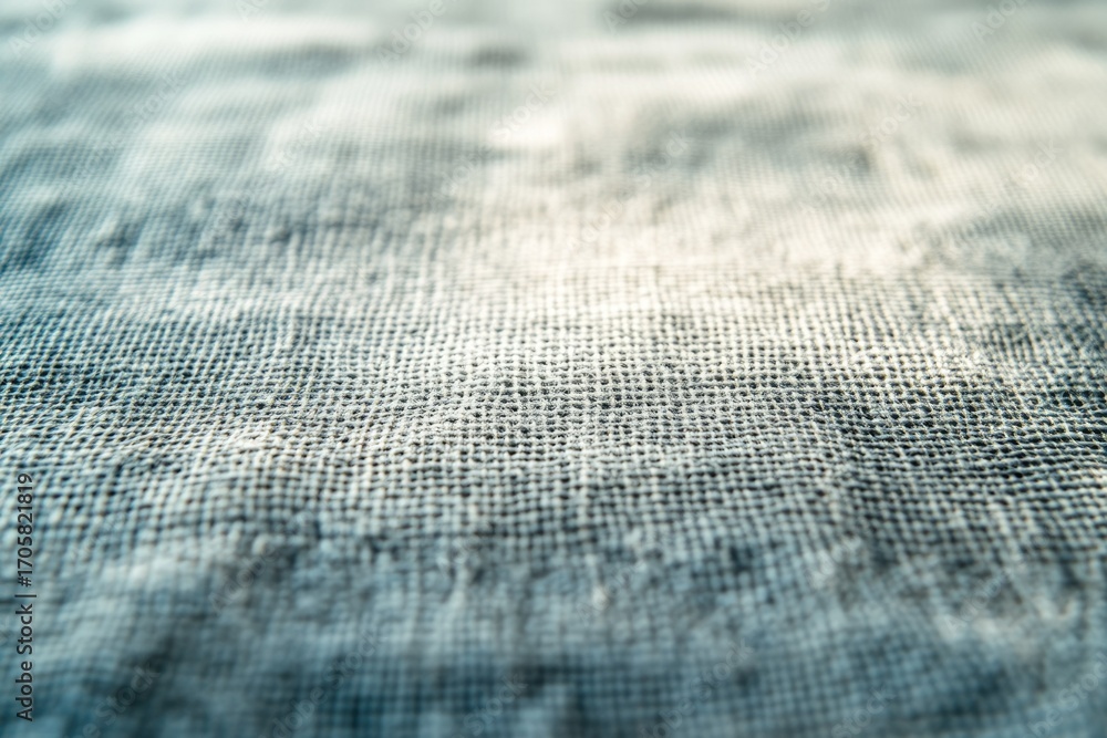 Poster close-up view of a textured fabric surface, showing intricate woven details and subtle color variati