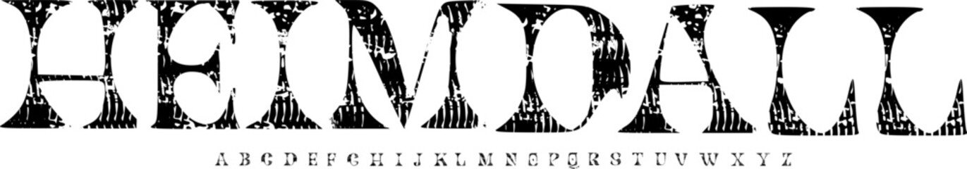 Heimdall Grunge Font – Distressed Gothic Typeface Mythology Fantasy Display Typography