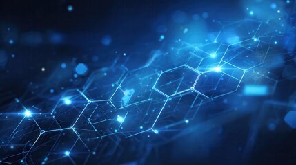 blue geometric shape abstract technology background.