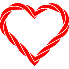 Nautical rope heart shape icon. Rope love frame. Vector illustration isolated. © Віталій Баріда