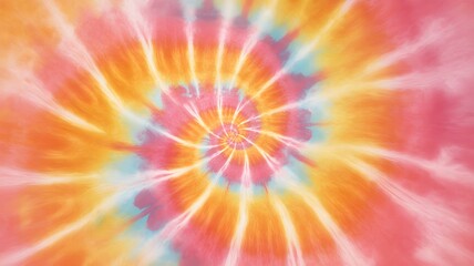 Obraz premium A vibrant tiedye pattern creates a mesmerizing abstract background, radiating warmth and energy, perfect for adding a playful and artistic touch to designs