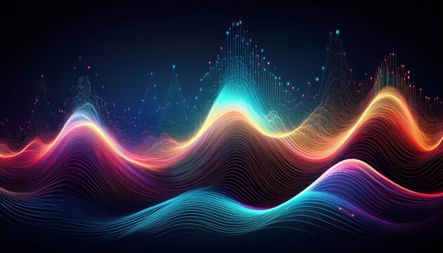 elegant abstract sound wave visualization