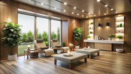 Soothing ambiance in a modern wellness center , salon decor
