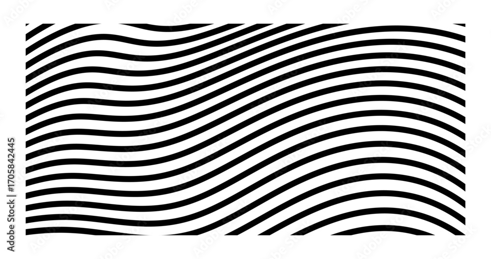 Poster horizon abstract curve parallel stripes in background frame