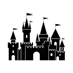 Obraz premium Enchanting fairytale castle illustration, perfect for children's books, magical designs, and fantasy projects
